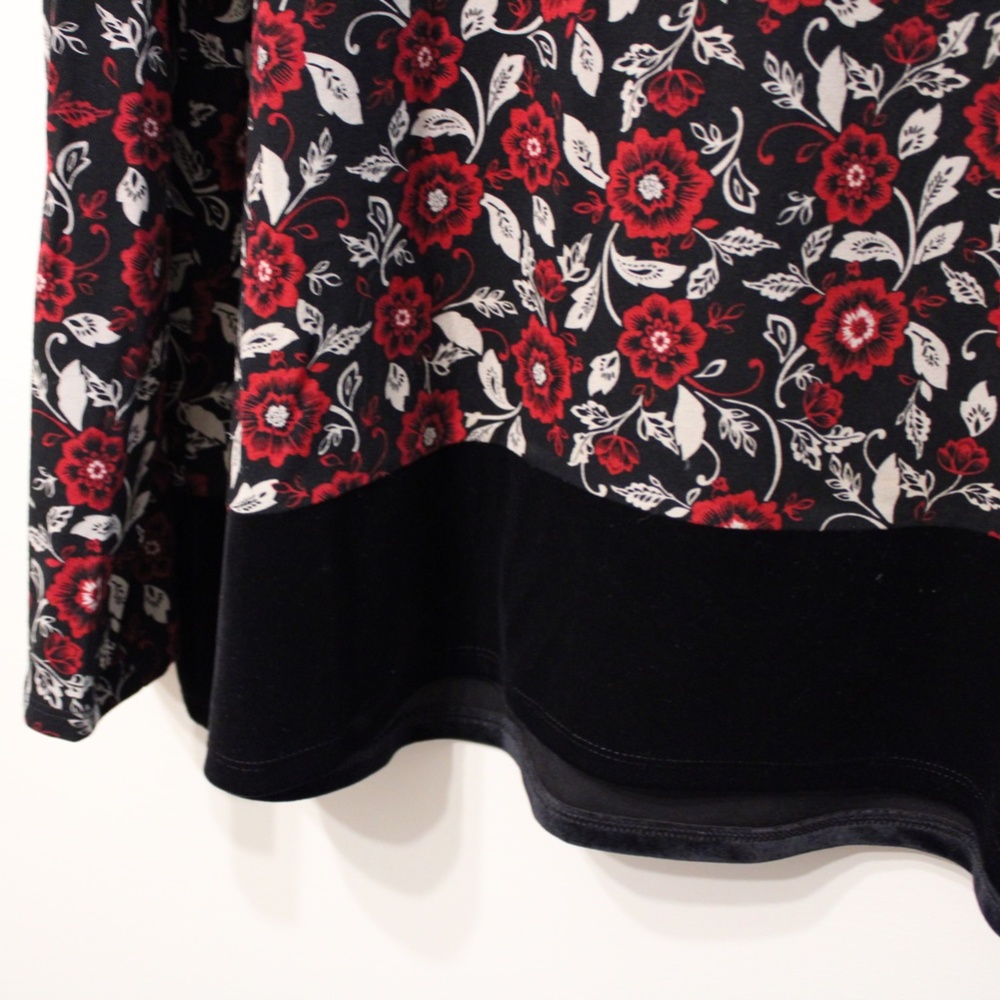 J Jill Velvet & Floral Blouse - Picture 2 of 3